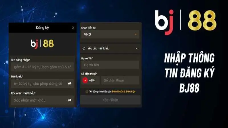 Cách đăng ký bj88 qua ứng dụng nhà cái