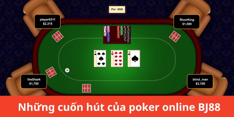 Những cuốn hút của poker online BJ88